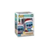 Funko de stitch con gorro rojo de navidad