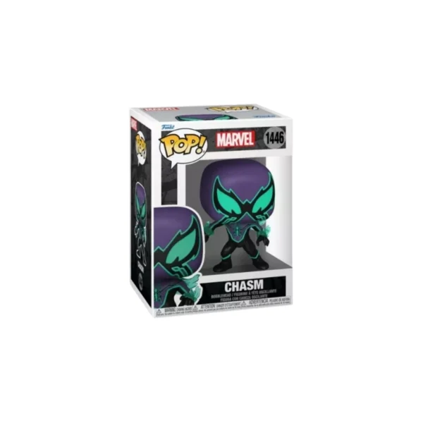 Funko Chasm lila y verde que brilla en la oscuridad