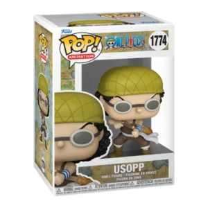 Funko Pop Usopp 1774 One Piece en su caja con vista lateral de la tienda de figuras coleccionables online spain dreamspop