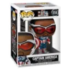 Funko Pop Captain America 814 Marvel en su caja original, vista lateral.