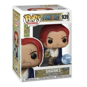 Funko Pop Shanks 939 SE One Piece en su caja con vista lateral de la tienda de figuras coleccionables online spain dreamspop