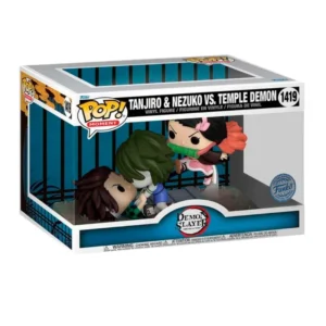 Funko Pop Tanjiro y Nezuko vs Temple Demon SE 1419 Demon Slayer en su caja con vista lateral de la tienda de figuras coleccionables online spain dreamspop
