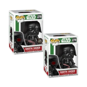 Funko Pop Darth Vader 279 Star Wars Bundle Holiday en su caja original, vista lateral