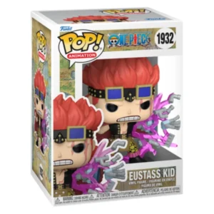 Funko Pop Eustass Kid 1932 One Piece en su caja con vista lateral de la tienda de figuras coleccionables online spain dreamspop