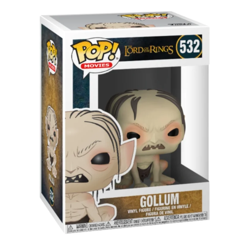 Funko Pop Gollum 532 The Lord of the Rings en su caja con vista lateral de la tienda de figuras coleccionables online spain dreampsop especializada en funko pop y youtooz