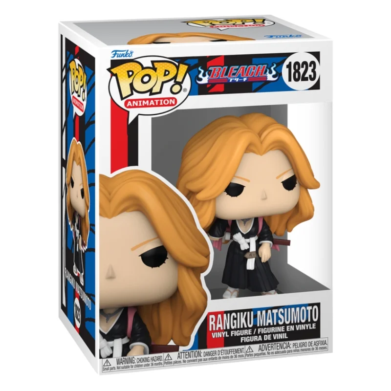 Funko Pop Rangiku Matsumoto 1823 Bleach en su caja con vista lateral de la tienda de funkos online spain dreamspop