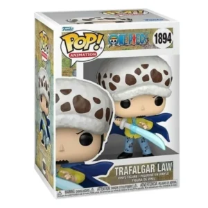 Funko Pop Trafalgar Law 1894 One Piece en su caja con vista lateral de la tienda de figuras coleccionables online spain dreamspop