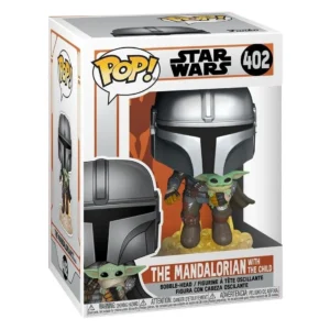 Funko Pop The Mandalorian 402 Star Wars en su caja original, vista lateral