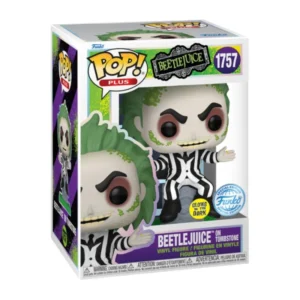 Funko Pop Beetlejuice 1757 SE GITD en su caja con vista lateral de la tienda de figuras coleccionables online spain dreampsop especializada en funko pop y youtooz