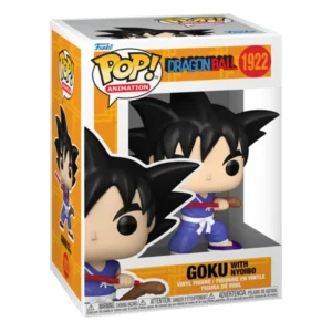 Funko Pop Goku with Nyoibo 1922 Dragon Ball en su caja con vista lateral de la tienda de figuras coleccionables online spain dreamspop