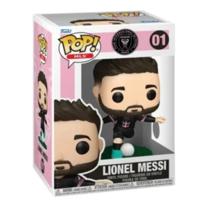 Funko Pop Lionel Messi 01 Fútbol en su caja con vista lateral de la tienda de figuras coleccionables online spain dreampsop especializada en funko pop y youtooz