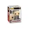 Funko Rhaenyra targaryen de la casa del dragon. Vestido gris y pelo rubio.