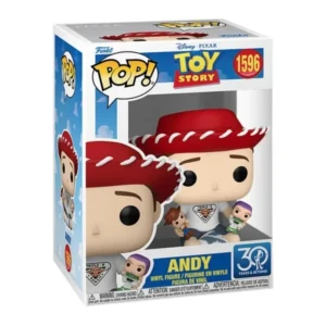 Funko Pop Andy 1596 Toy Story en su caja con vista lateral de la tienda de figuras coleccionables online spain dreampsop especializada en funko pop y youtooz