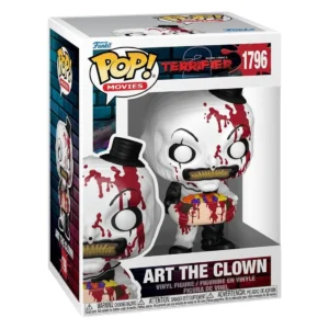 Funko Pop Art The Clown 1796 Terrifier en su caja original, vista lateral