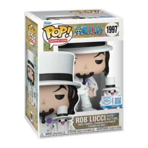 Funko Pop Rob Lucci Hattori 1997 One Piece en su caja con vista frontal de la tienda de figuras coleccionables online spain dreamspop