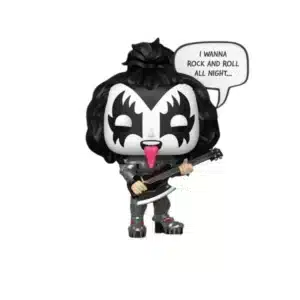 Funko Demon del grupo Rock Kiss sujetando su guitarra