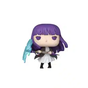 Funko Fern la maga de pelo lila de Frieren y su peculiar paraguas azul