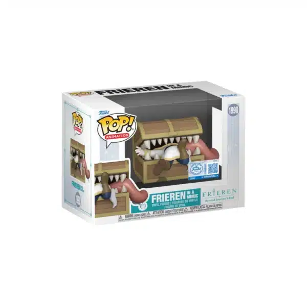 Funko mimic de frieren que representa un baul con lengua comiendose a una persona