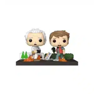 Funko momento en la escena que respresentan Doc y Marty haciendo un experimento