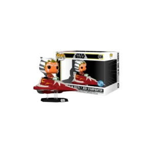 Funko Ashoka con delta pilotando por el espacio