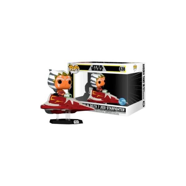 Funko Ashoka con delta pilotando por el espacio