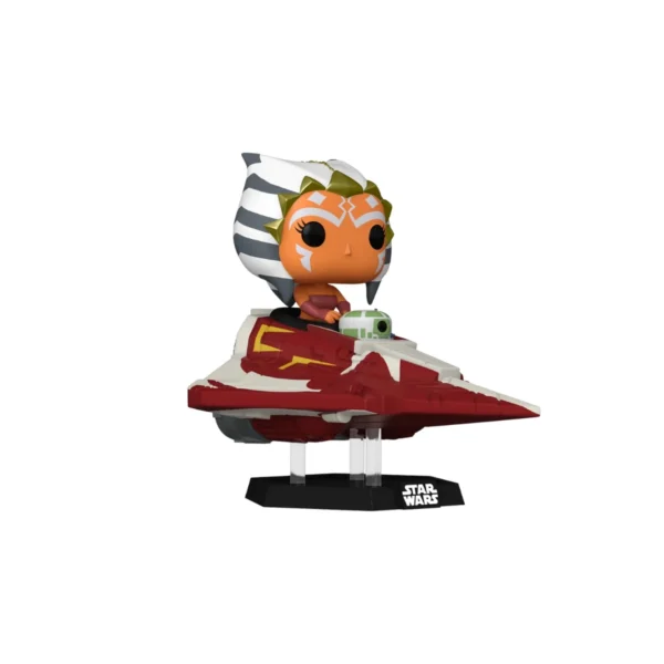 Funko Ashoka con delta pilotando por el espacio