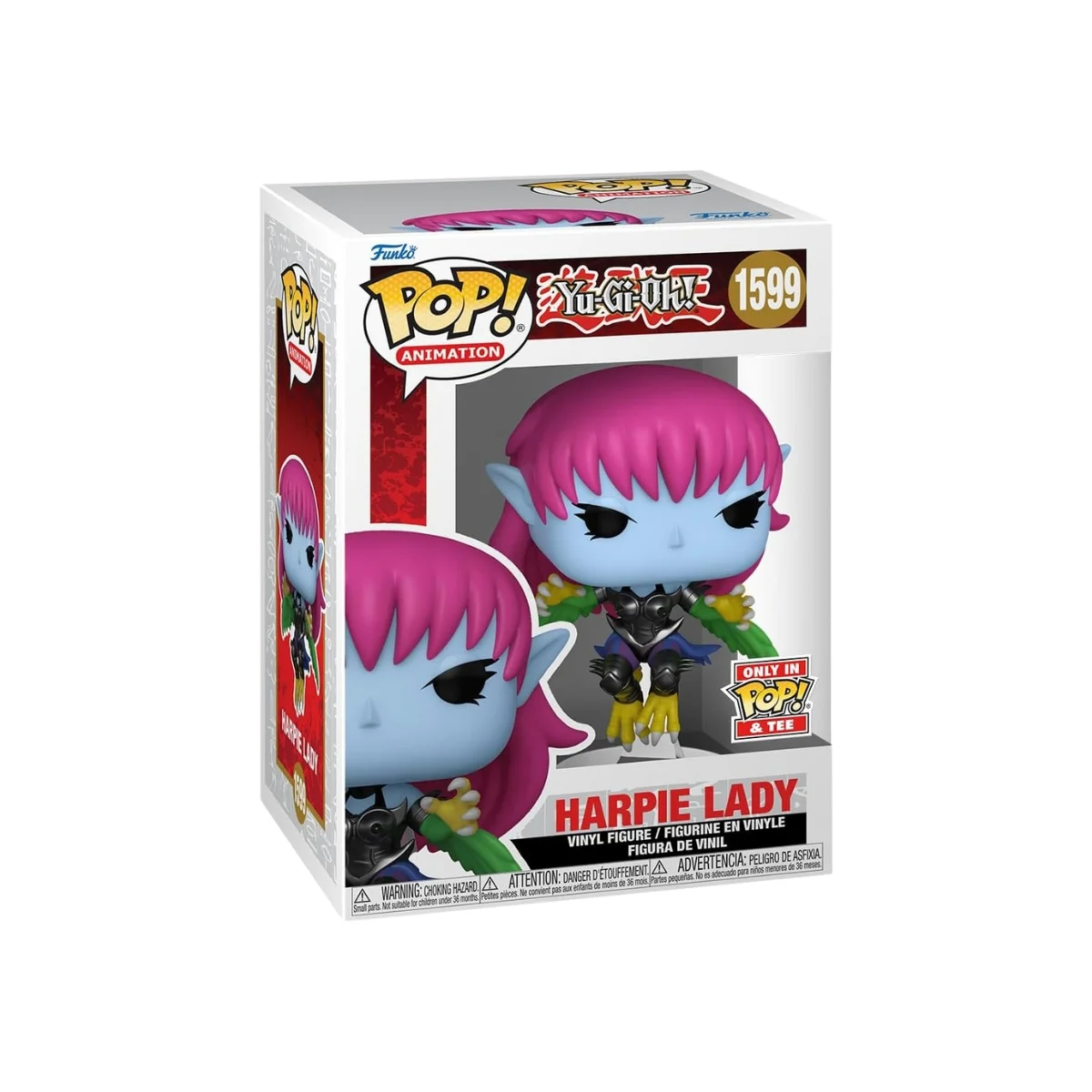 Funko Harpie Lady 1599 Yu-Gi-Oh!. Pelo rosa y alas verdes