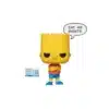 Funko Bart exclusivo de los simpson. Cuerpo amarillo, camiseta roja y pantalon azul.