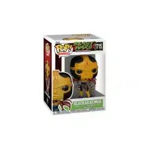 Funko Blackarachnia de transformers. Esta robot coche tene cuerpo amarillo y ojos negros