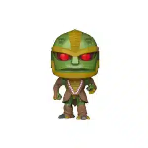 Funko Rhinox de Transformers Beast. Pintura verde y ojos rojos