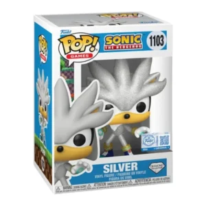 Funko Pop Silver 1103 SE Diamond Sonic en su caja con vista lateral de la tienda de figuras coleccionables online spain dreampsop especializada en funko pop y youtooz