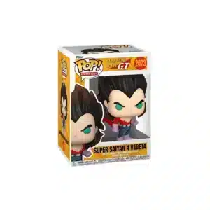 Funko Super Saiyan Vegeta de Dragon Ball Gt con pelo marron, camiseta roja y ojos verde