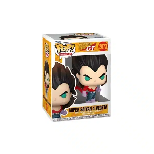 Funko Super Saiyan Vegeta de Dragon Ball Gt con pelo marron, camiseta roja y ojos verde