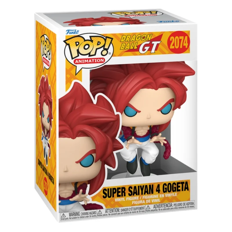 Funko Pop Super Saiyan Gogeta 4 2074 Dragon Ball en su caja con vista lateral de la tienda de figuras coleccionables online spain dreamspop