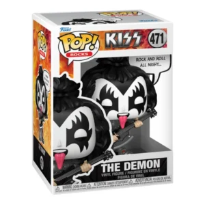 Funko Pop The Demon 471 KISS Rock en su caja con vista lateral de la tienda de figuras coleccionables online spain dreampsop especializada en funko pop y youtooz