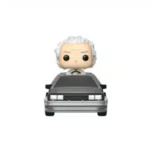 Funko Rides Doc 133 con el peculiar coche que le llevaba al futuro
