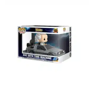 Funko Rides Doc 133 con el peculiar coche que le llevaba al futuro