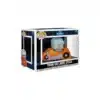 Funko Tron 134 on Light Cycle Disney en su moto naranja dispuesto a hacer carreras