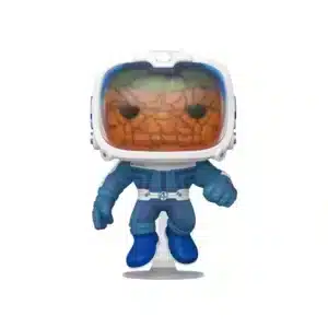 Funko The Thing la roca uno de los personajes de los 4 fantásticos. Con traje azul y casco de astronauta.