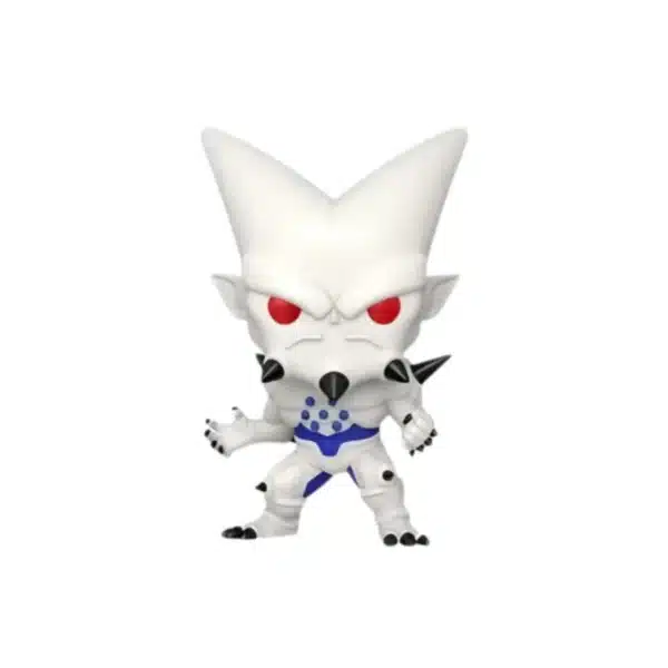 Funko Yi Shinron personaje de Dragon Ball con su apariencia blanca y ojos rojos listo para el combate