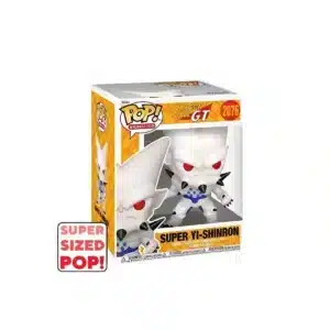 Funko Yi Shinron personaje de Dragon Ball con su apariencia blanca y ojos rojos listo para el combate