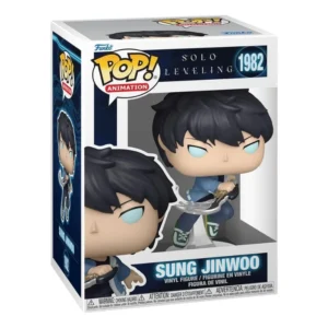 Funko Pop Sung Jinwoo 1982 Solo Leveling en su caja con vista lateral de la tienda de figuras coleccionables online spain dreamspop