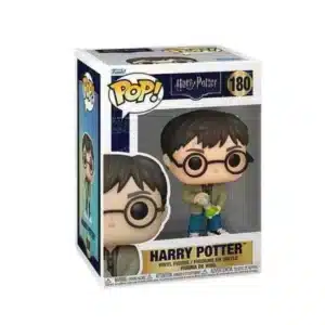 Este Funko podemos observar unas gafas de color negro y chaqueta marrón.