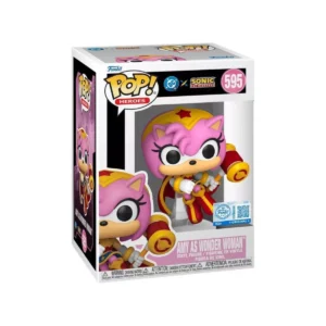 Este es un Funko de color rosa en el pelo y un mazo en la mano.