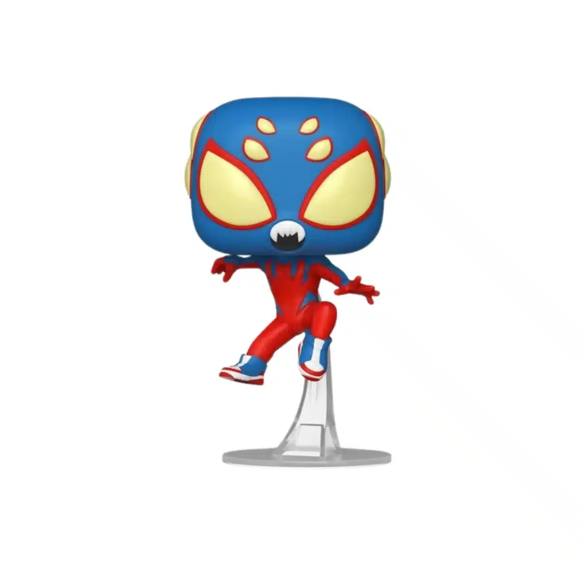 Funko Spider Boy 1511 exclusivo de marvel. Pieza unica del hombre araña con traje azul y rojo y ojos amarillos