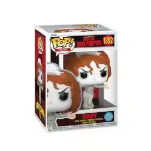 Funko Baby 1852 (Glitter). Figura con vestido brillante blanco, manos abiertas y corona sobre la cabeza