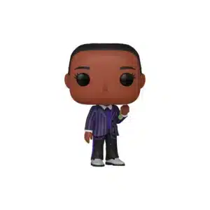 Funko Bianca Barclay 1817 de wednesday. Traje de rayas negro y lila.