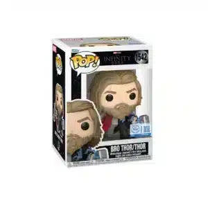 Funko pop bro thor 1542 de marvel. Doble martillo en mano y posicion de ataque