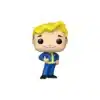 Funko Cooper Howard 1767 de Fallout. Traje azul, pulgar arriba y pelo rubio