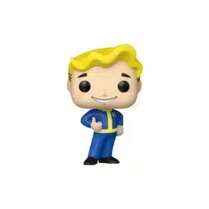 Funko Cooper Howard 1767 de Fallout. Traje azul, pulgar arriba y pelo rubio